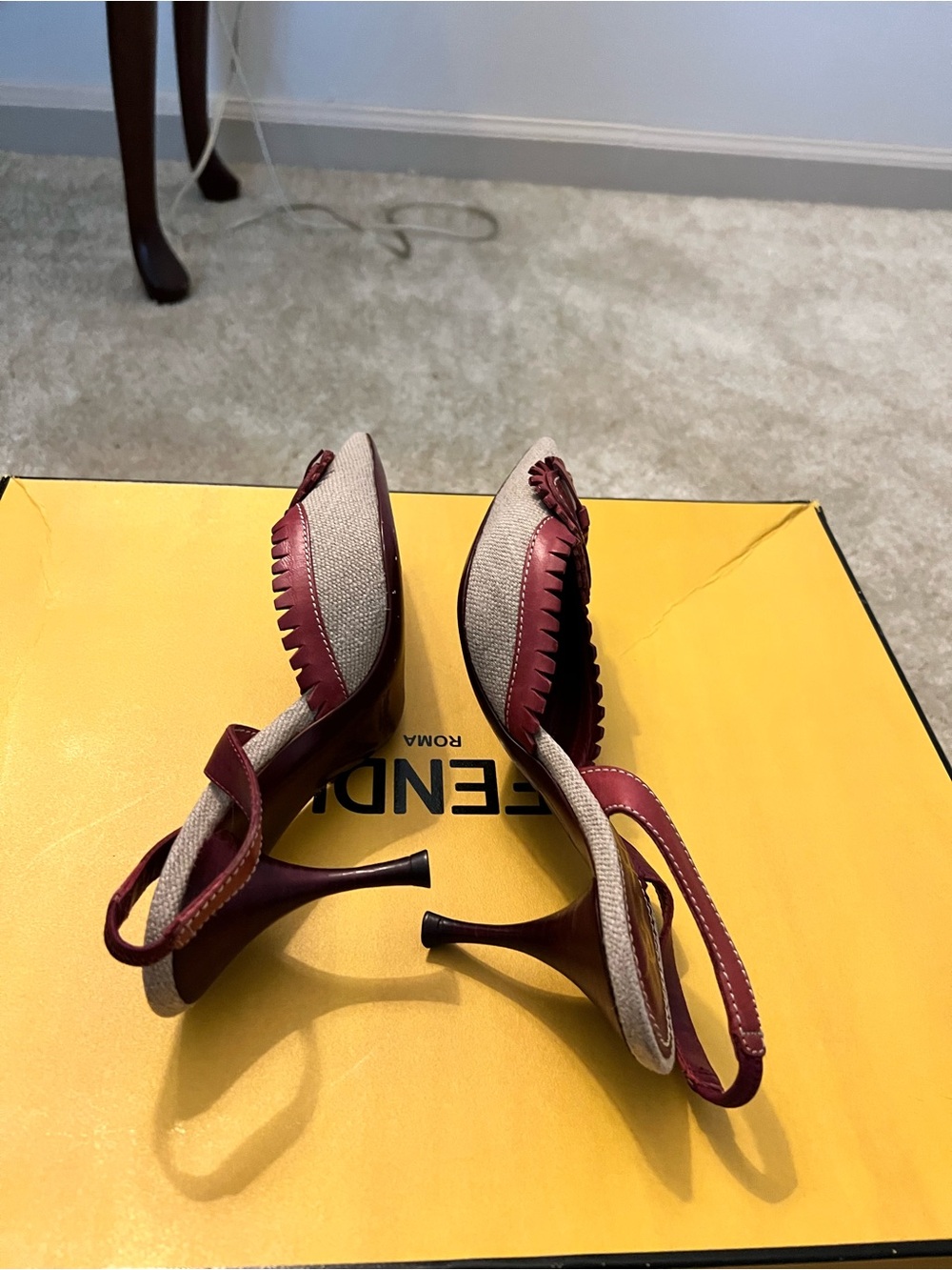 VTG Archival YSL Red‎ Heart Slingback Heels. Limited Edition. Never Worn - Picture 4 of 7